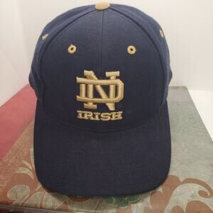 Notre Dame Fighting Irish Puma Snapback Hat NCAA Blue Gold Embroidered